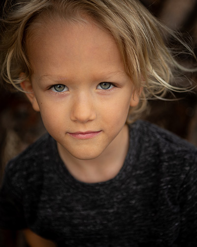 headshot of a young boy